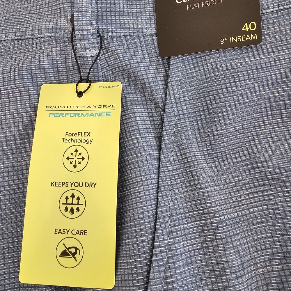 Men's Classic Blue Golf Shorts Comfy Moisture Wicking 40"×9" NWT - Picture 8 of 9